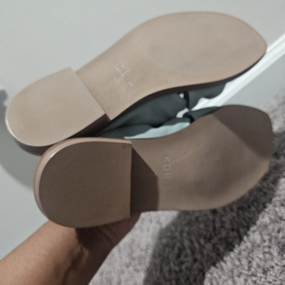 Kelsi Dagger Blue Suede Twist Tide Slide Sandals Size 7 - Picture 7 of 9